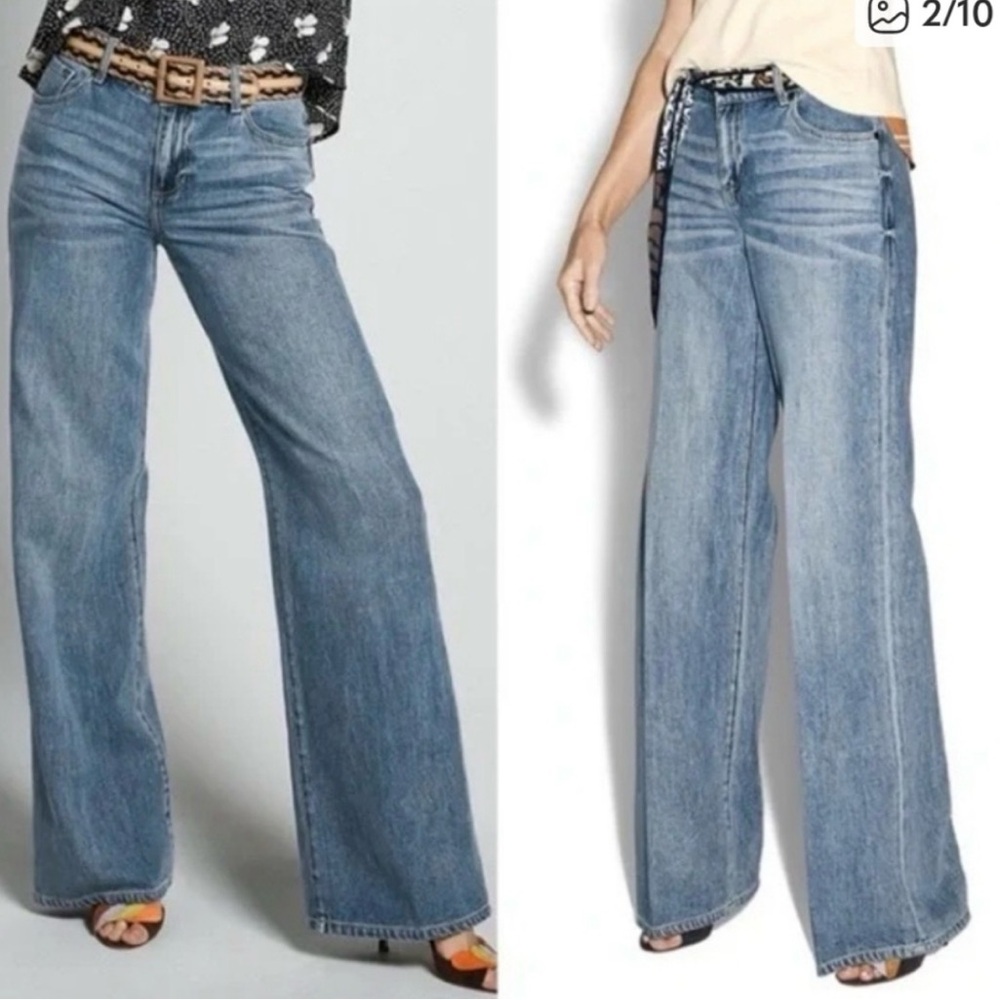 CAbi Light Blue Wide-Leg Jeans